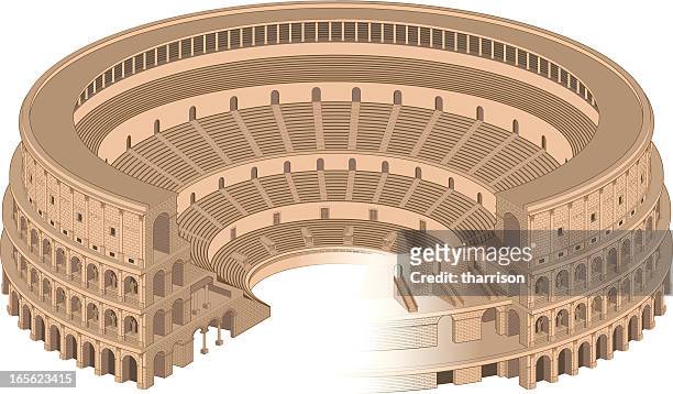 ilustraciones, imágenes clip art, dibujos animados e iconos de stock de colosseum - coliseum rome