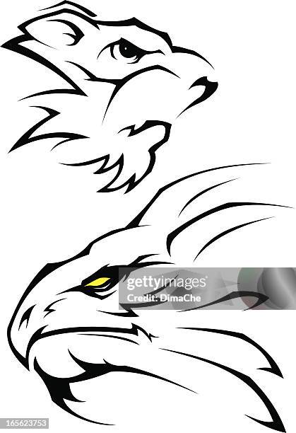 drachen gegen tiger tattoo - drachen freisteller stock-grafiken, -clipart, -cartoons und -symbole