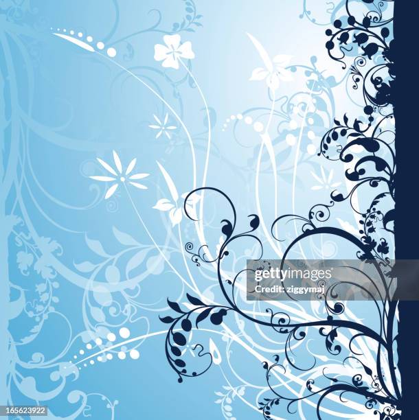 floral design elements - floral swirl pattern stock illustrations