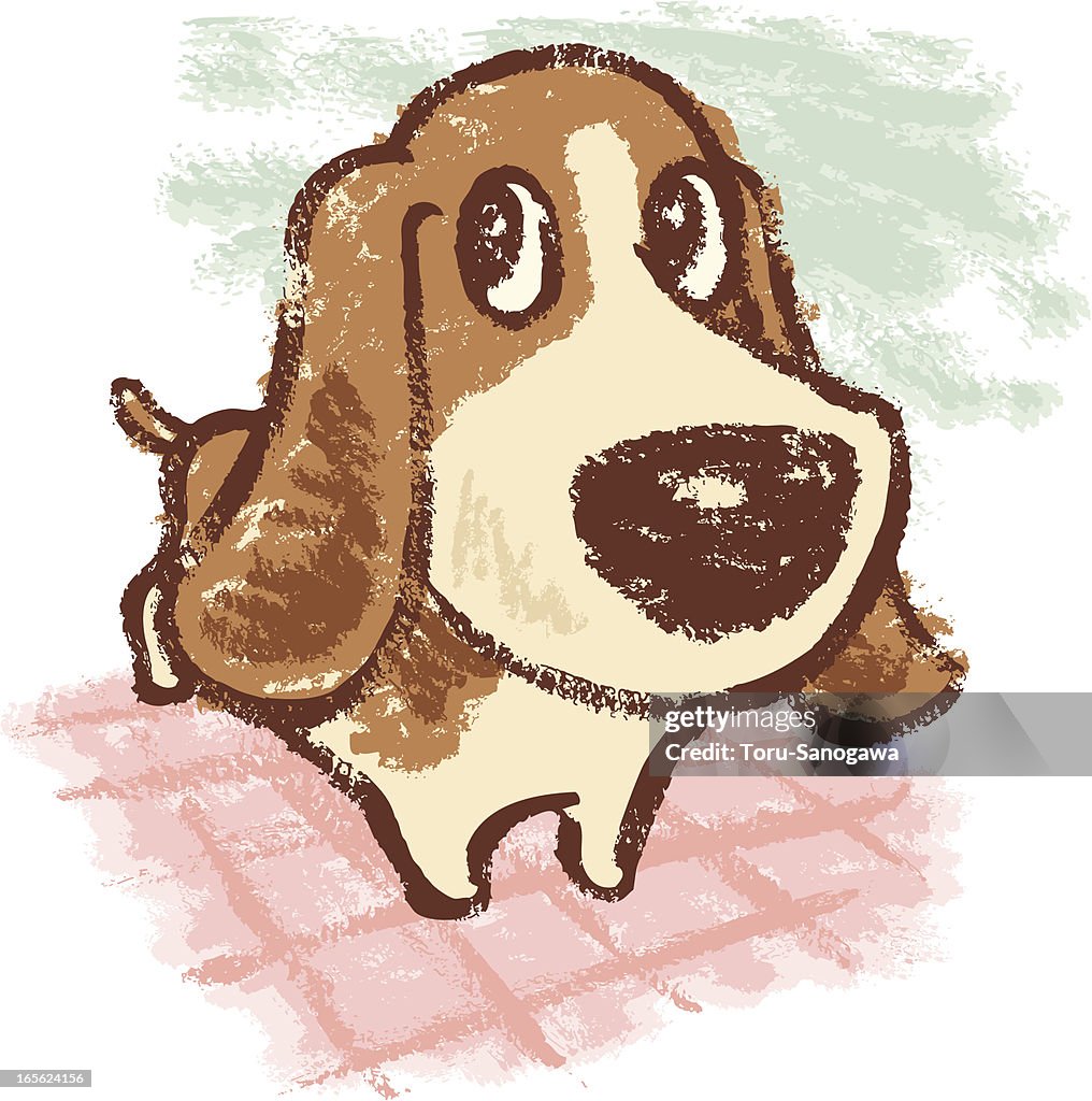 Sketch of Hound puppy