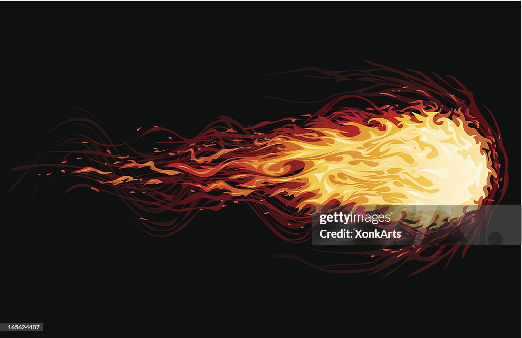 Fireball Powerpoint Fireball Black Background