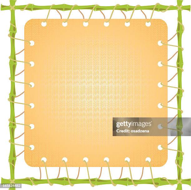 bamboo frame - bamboo texture stock illustrations