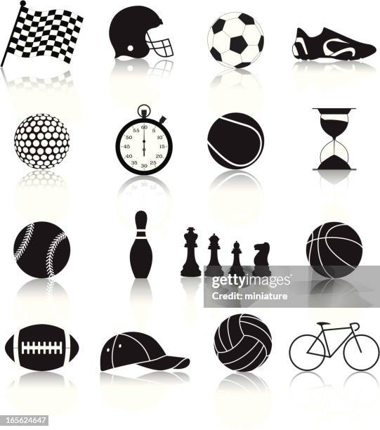 sport icons-1 - olympic mountains washington state stock illustrations