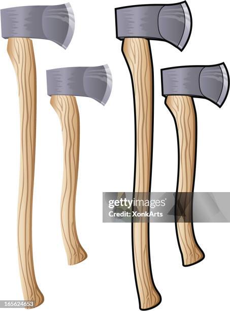 axe and hatchet - axe stock illustrations