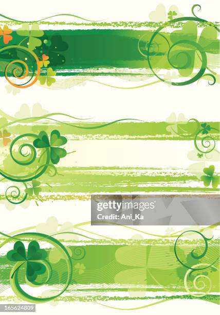 banners for st. patrick's day - irish culture stock illustrations