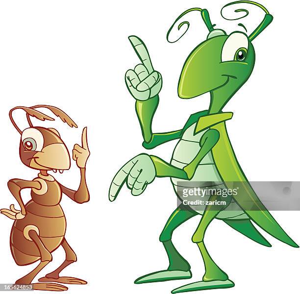 ilustraciones, imágenes clip art, dibujos animados e iconos de stock de críquet - hormiga