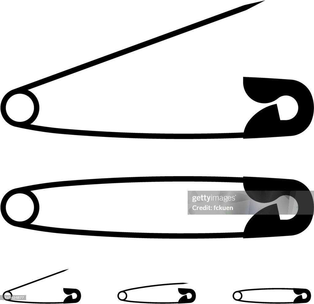 Safety pin silhouette