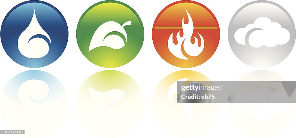 Four elements icons