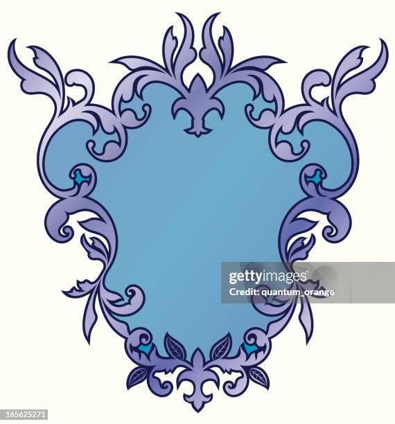 mirror frame - art nouveau banner stock illustrations