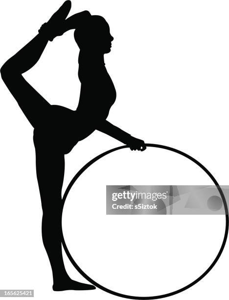 rhythmic gymnastics - acrobats stock illustrations
