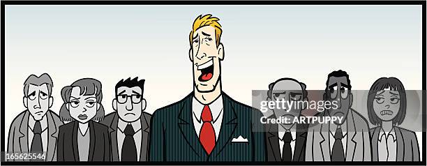 stockillustraties, clipart, cartoons en iconen met overbearing boss - ijdel