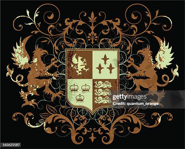 coat of arms - griffin vector stock illustrations