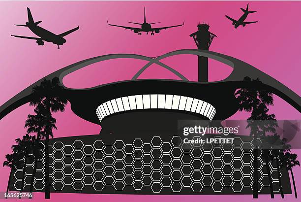 lax - lax airport stock illustrations