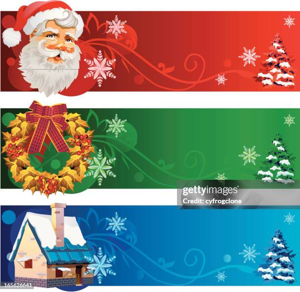 christmas_banner - snow festival stock illustrations