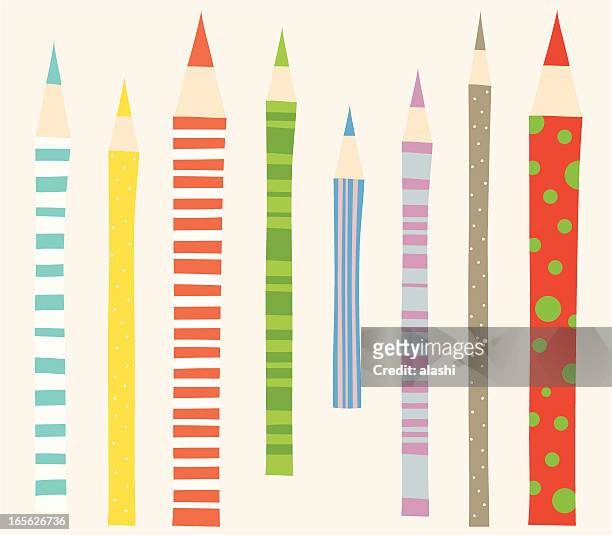 illustrazioni stock, clip art, cartoni animati e icone di tendenza di matite di colore - professione creativa