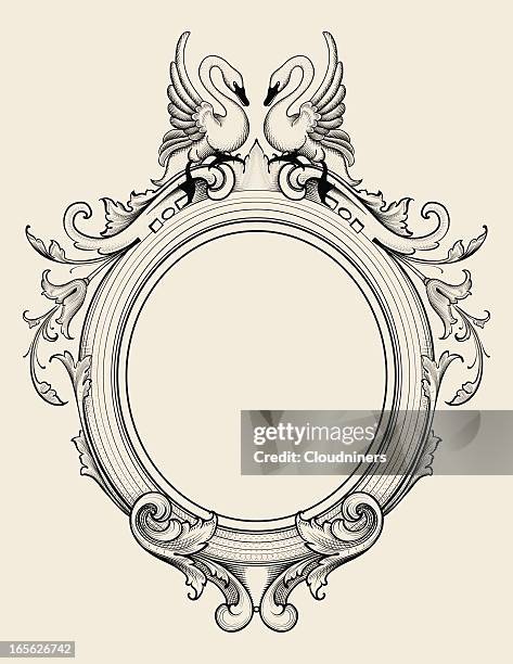 swan shield coat of arms - swan stock illustrations