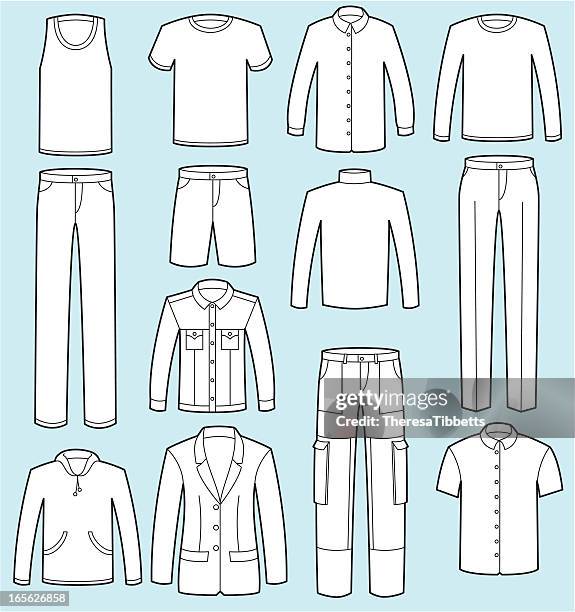 ilustrações, clipart, desenhos animados e �ícones de trajes masculino - casaco de fato