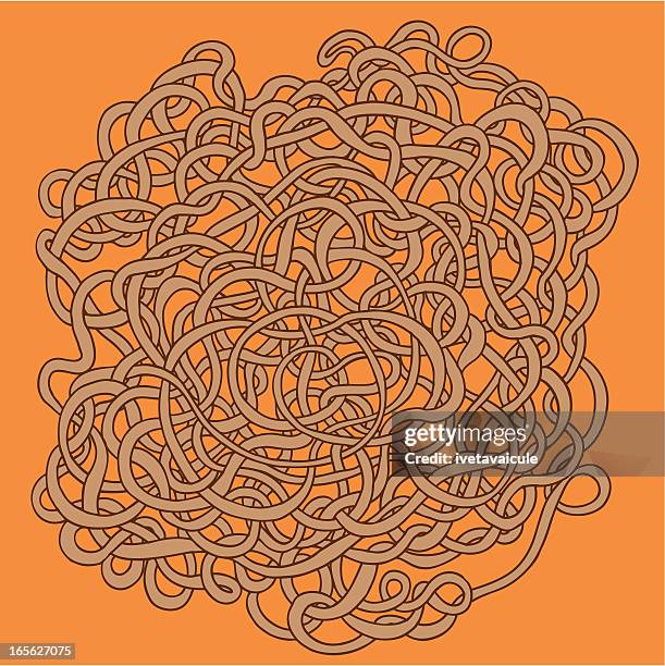 colour noodle dodles - tied up stock illustrations