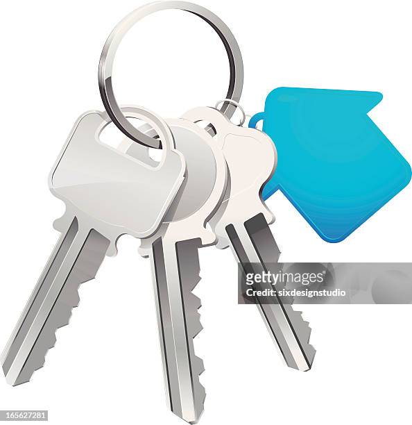 house keys - key fob stock illustrations