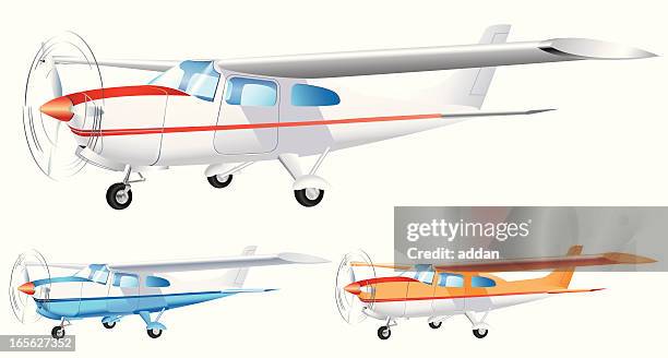 ilustrações de stock, clip art, desenhos animados e ícones de avião - avião propulsor