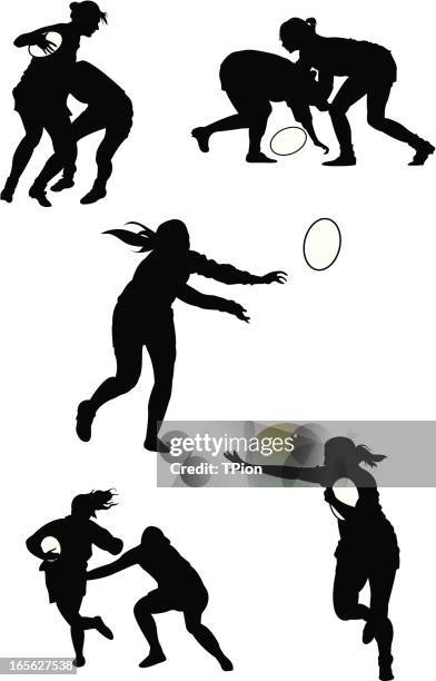 illustrazioni stock, clip art, cartoni animati e icone di tendenza di donna di rugby - mischia rugby
