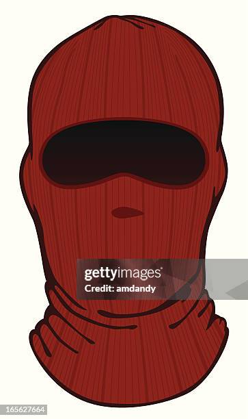 face mask knit - balaclava stock illustrations