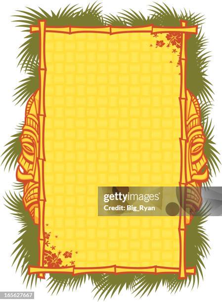 head hunter background - tiki background stock illustrations