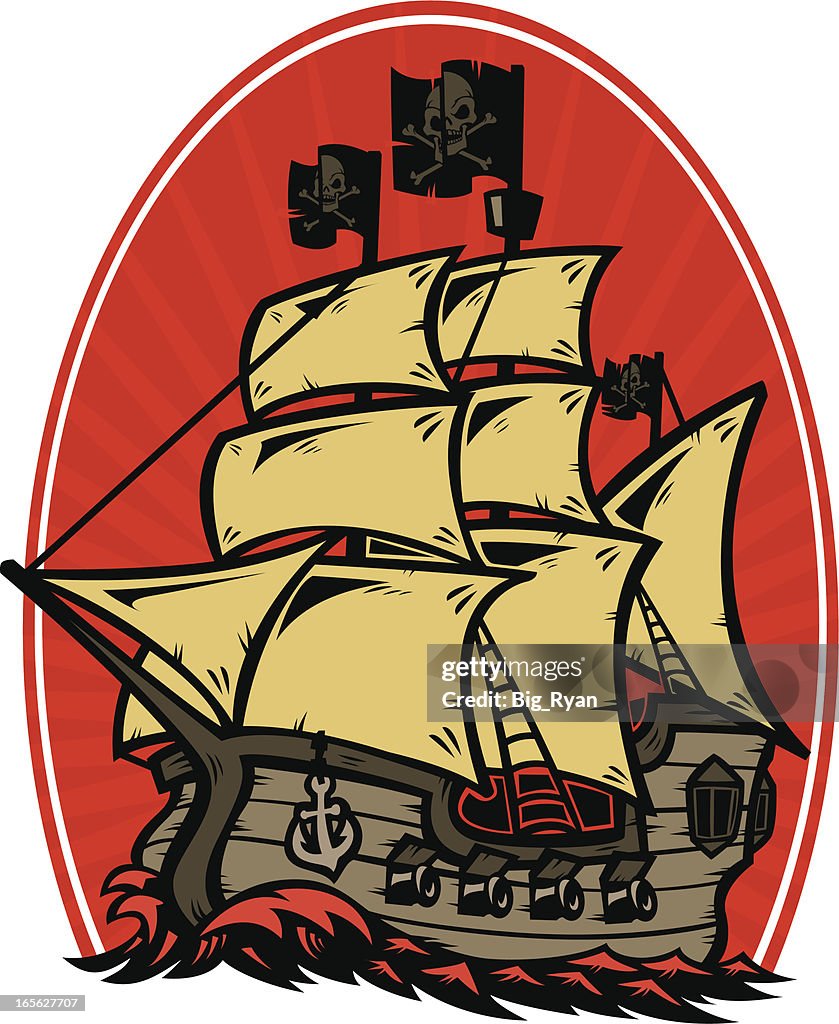 Evil Pirate Ship High-Res Vector Graphic - Getty Images