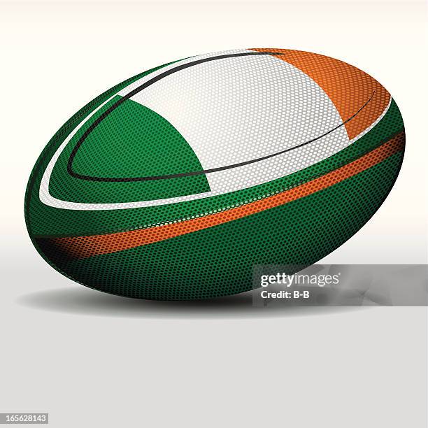 rugby-ball-irland - rugbyball stock-grafiken, -clipart, -cartoons und -symbole