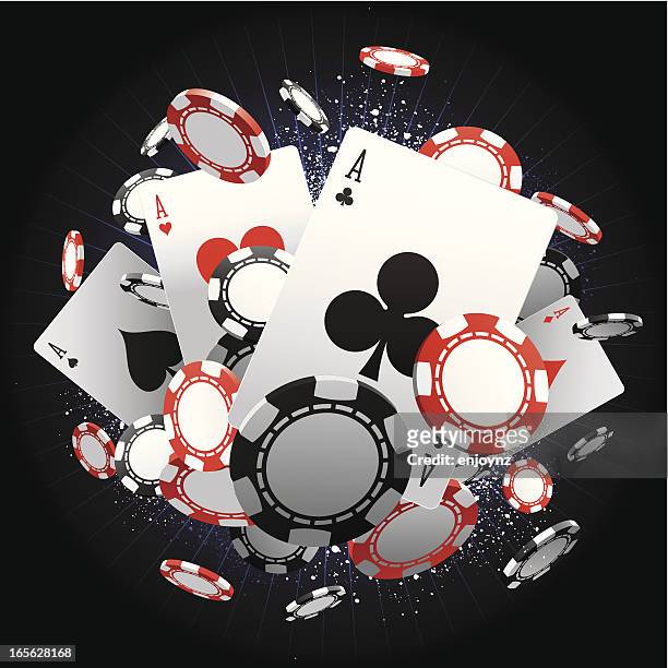 aces - casino stock illustrations
