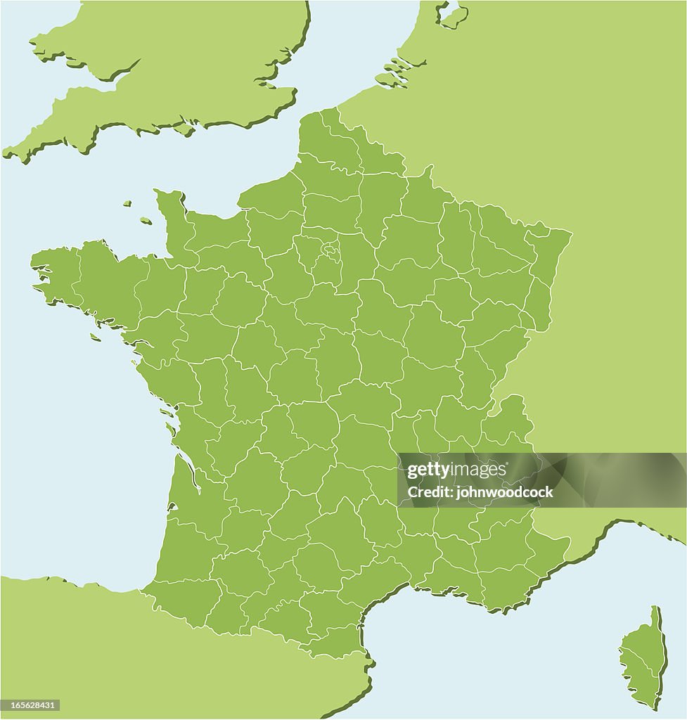 Francês de mapa regional dois