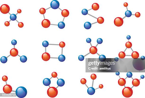 molecular structure - periodic table of elements stock illustrations