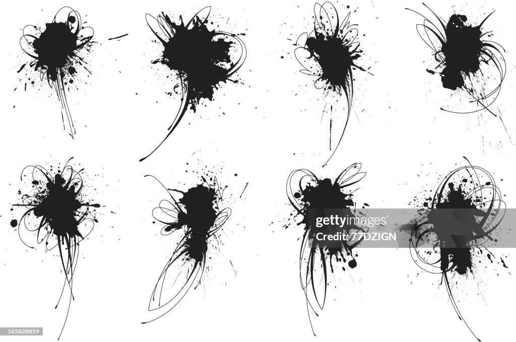 Splatter Line High-Res Vector Graphic - Getty Images