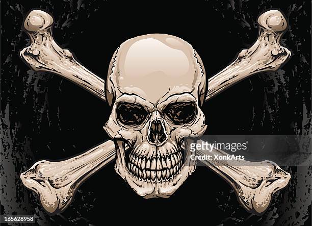 skull and crossbones - skulls stock illustrations