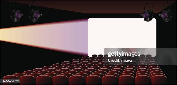 movie hall - video screen stock illustrations