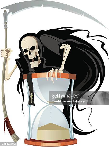 ilustrações de stock, clip art, desenhos animados e ícones de morte e areia-vidro - a morte