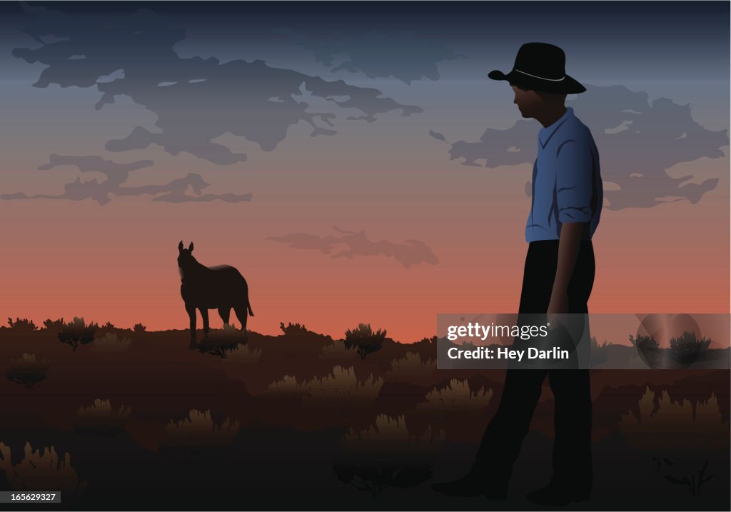 Sunset Cowboy