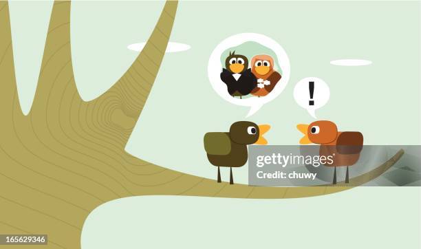 marriage proposal - couple singing stock illustrations