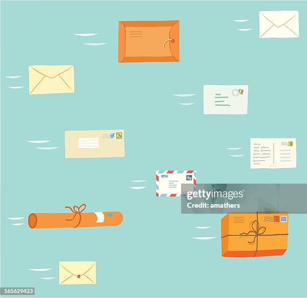 fly mail - string stock illustrations