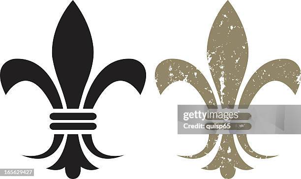 fleur de lys - fleur de lys stock illustrations