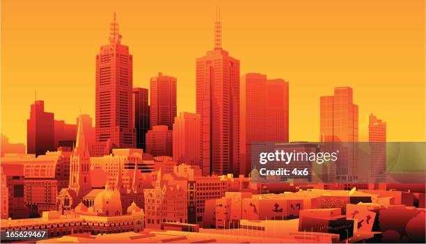 melbourne, australia - melbourne stock illustrations