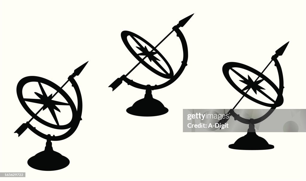 Sundile Vector Decorative Sundial Vector Silhouette High-Res Vector Graphic - Getty Images