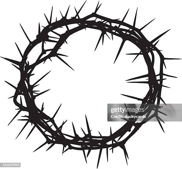 crown of thorns - sharp stock illustrations