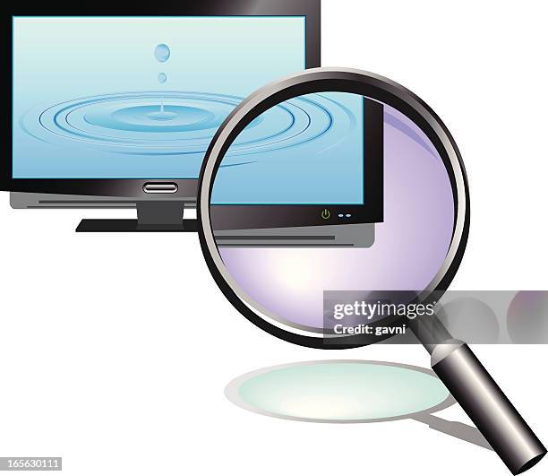 lcd tv - remote control white background stock illustrations