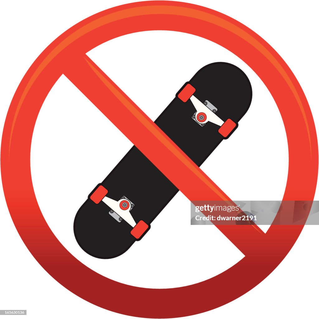 No skateboarding