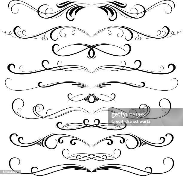 decorative design elements - leaf pattern vector stock illustrations