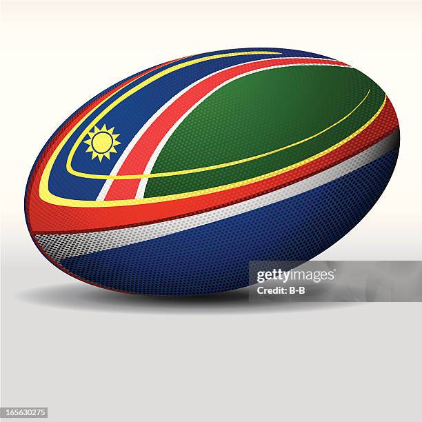 rugby ball-namibia - rugby ball stock illustrations