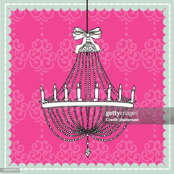 chandelier - crystal chandelier stock illustrations