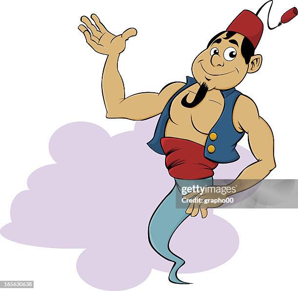 genie - beard stock illustrations