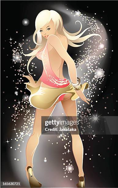 disco diva. - daisy dukes stock illustrations